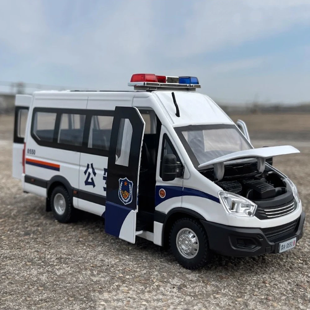 

1:24 литой под давлением сплав YiWeiKe QiaoZhiBaDun, модели полицейских машин, игрушки, световой звук, транспортные средства, резиновые шины, автомобильные игрушки для детей, праздничные подарки