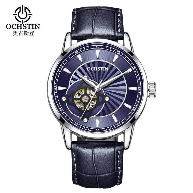 

OCHSTIN Mens Mechanical Wristwatches Fashion Automatic Tourbillon Watch Sport Male Clock Leather Strap Winding Relogio Masculino