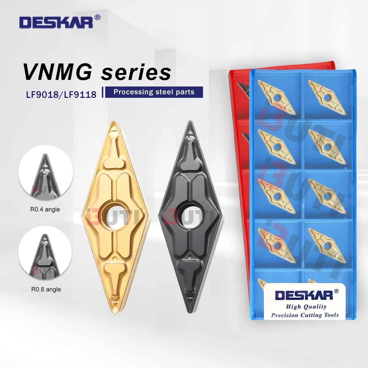 

Deskar 100% Original CNC lathe VNMG160404 VNMG160408 VNMG160412 TM LF9018 LF9118 Machining Steel Parts Turning Blade Serie Lathe
