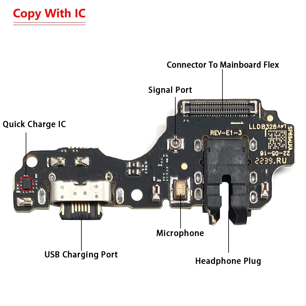 USB Charge Port Dock Connector Charging Board Flex Cable For Moto G22 G32 G42 G52 G62 G72 G13 G23 G53 G73 G04 G14 G24 G34 G54 5G