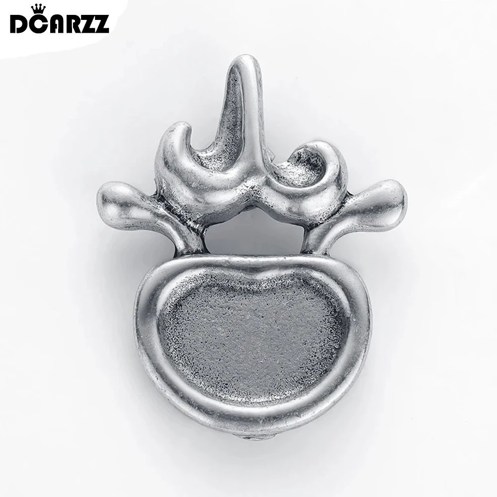 DCARZZ Vertebra Pewter Lapel Pins Medical Gift Doctor Nurse Antique Spine Pins Brooches Trendy Jewelry Women Gift