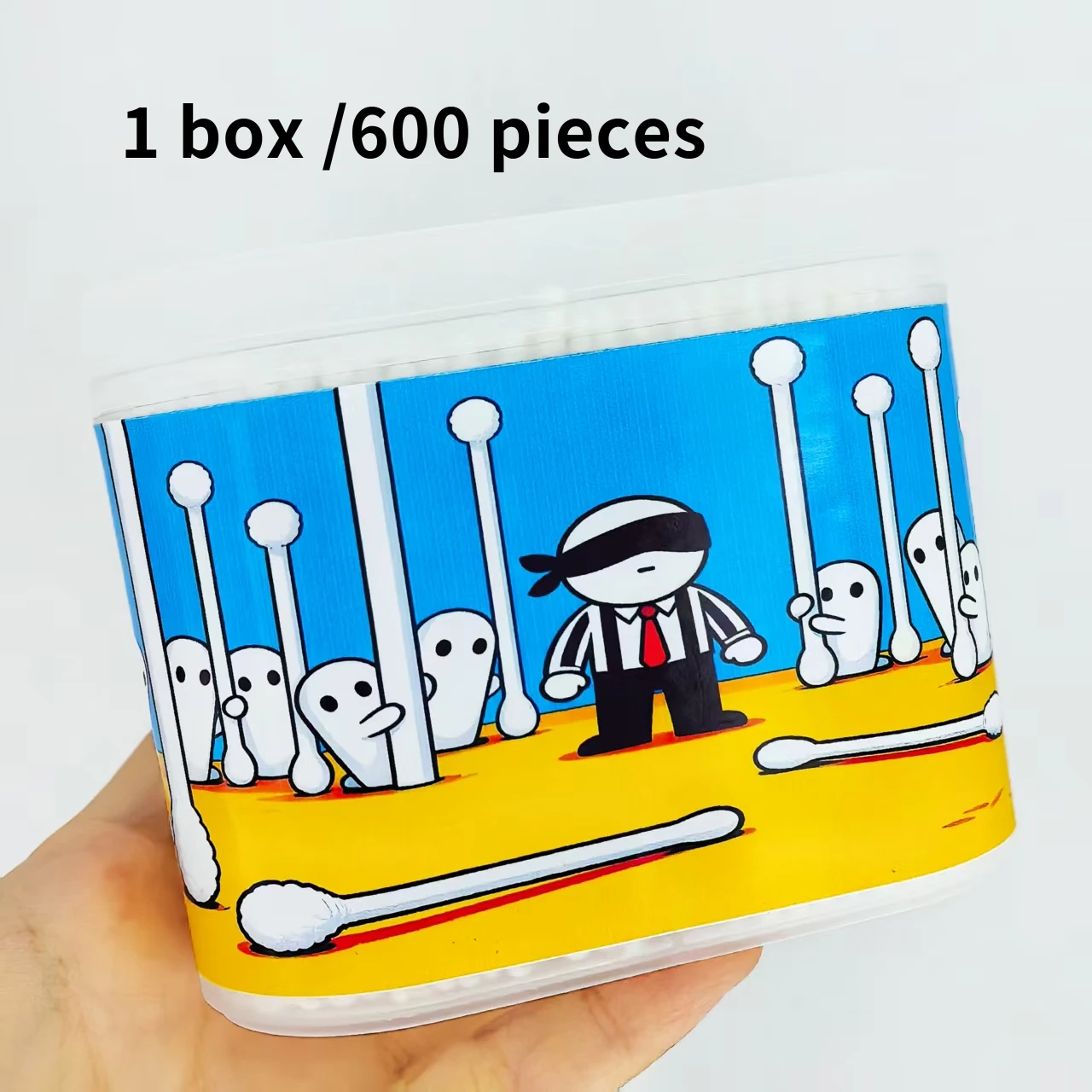 600 Uds. Hisopo de algodón con elemento oculto creativo, hisopo de algodón con diseño de doble cabeza, regalo