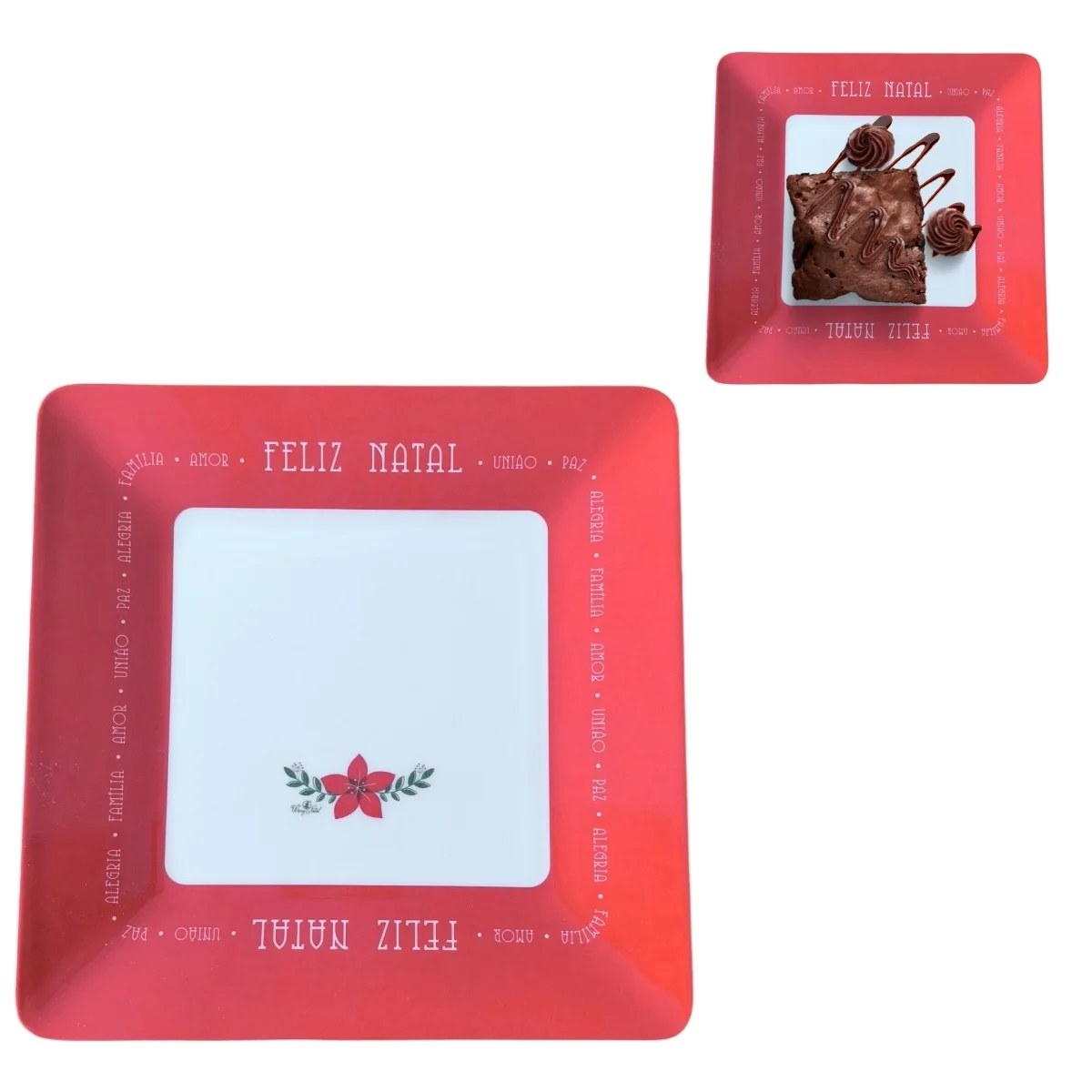 21cm Square Dish in Melamine With Natalina Print