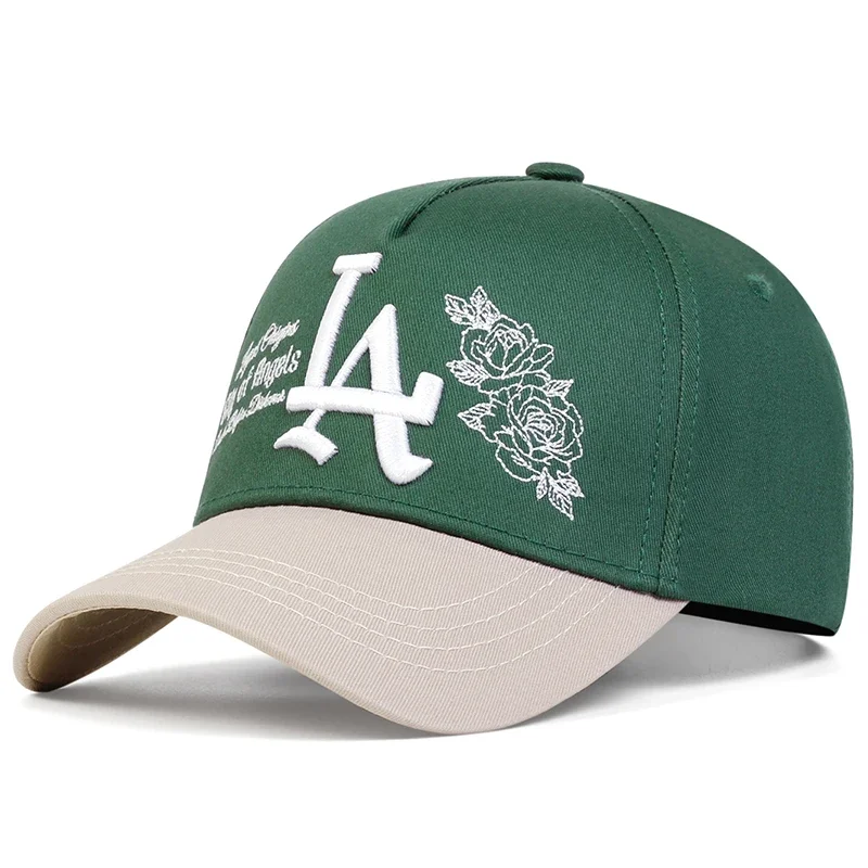 للجنسين LA روز التطريز Snapback قبعات البيسبول الربيع والخريف في الهواء الطلق قابل للتعديل قبعات عادية واقية من الشمس قبعة قبعة رياضية