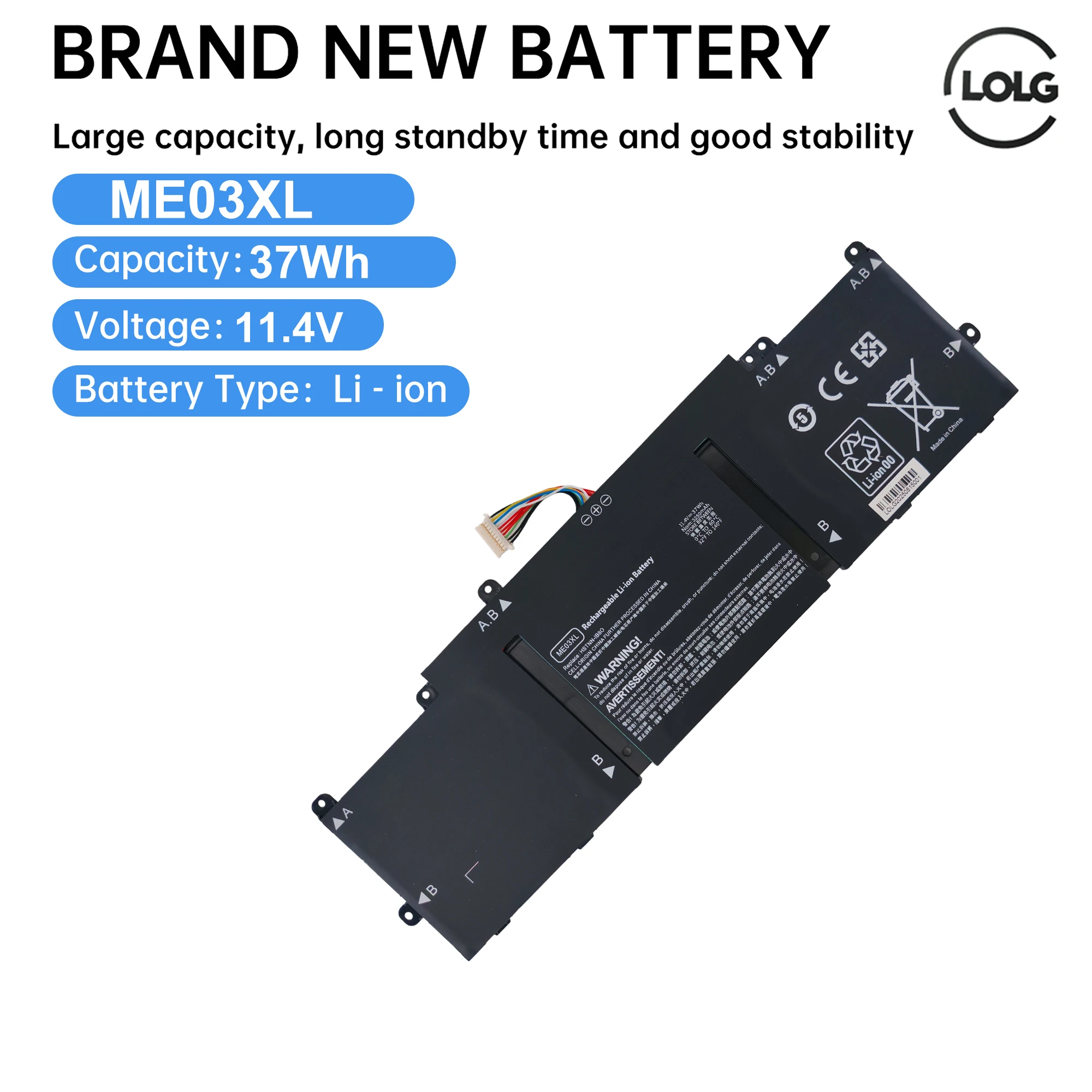 ME03XL ME03 batería del ordenador portátil para HP Stream 11-D 13-C Series 13-c110nr 13-c014tu 11-d010nr 11-d020nr 11-d010wm 11-d011wm 787089-541