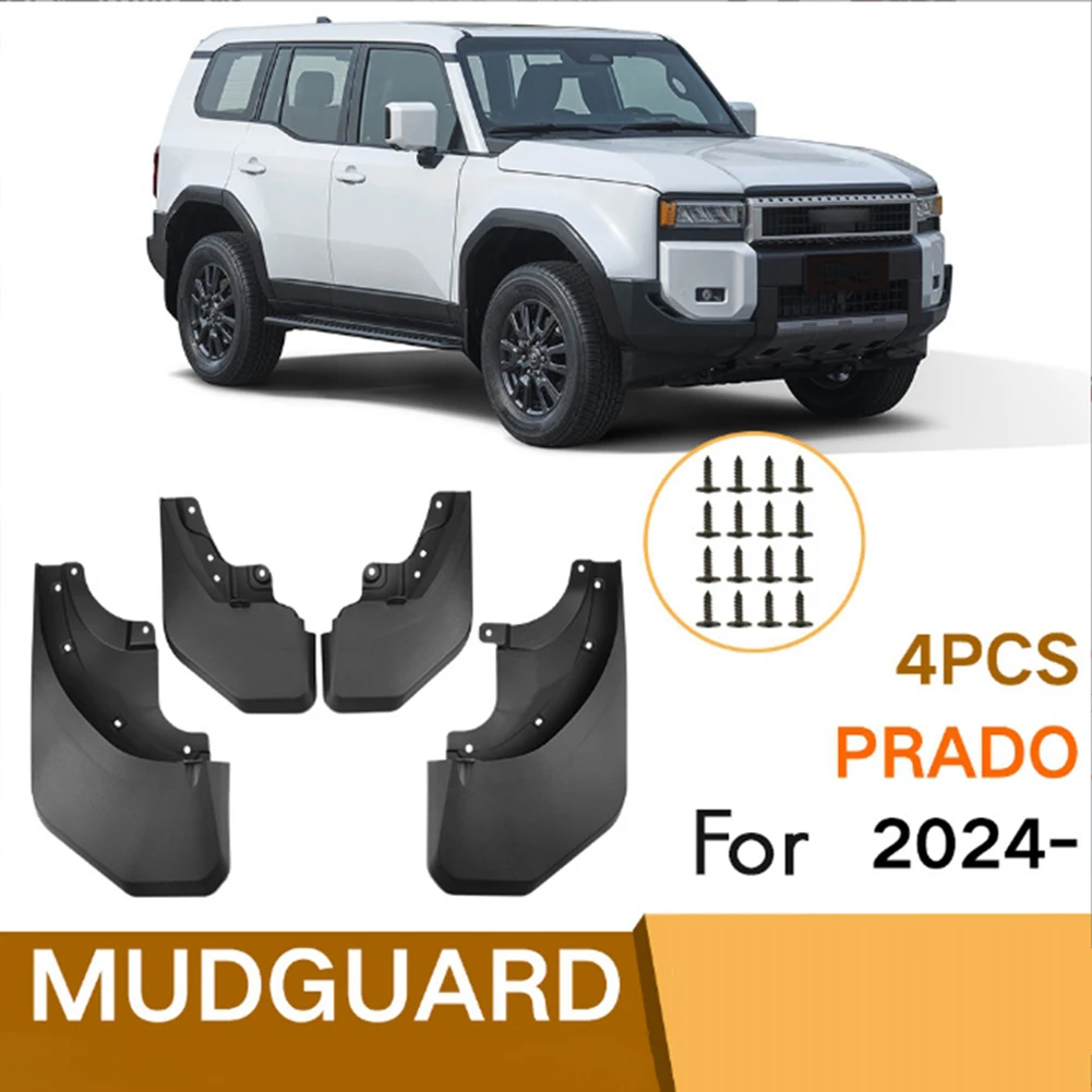 Car Mudguards for Toyota Prado 2024 Front Rear Mud Flaps Guards Splash Fender Car Exterior Parts