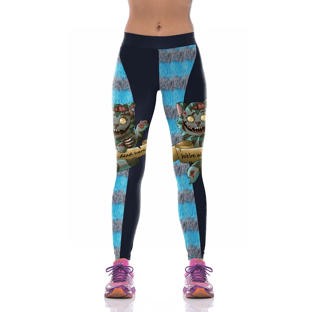 Leggings para dramatização de férias – Calças elásticas Zombie Bride Leggings elásticas para fitness – Leggings com estampa de Halloween