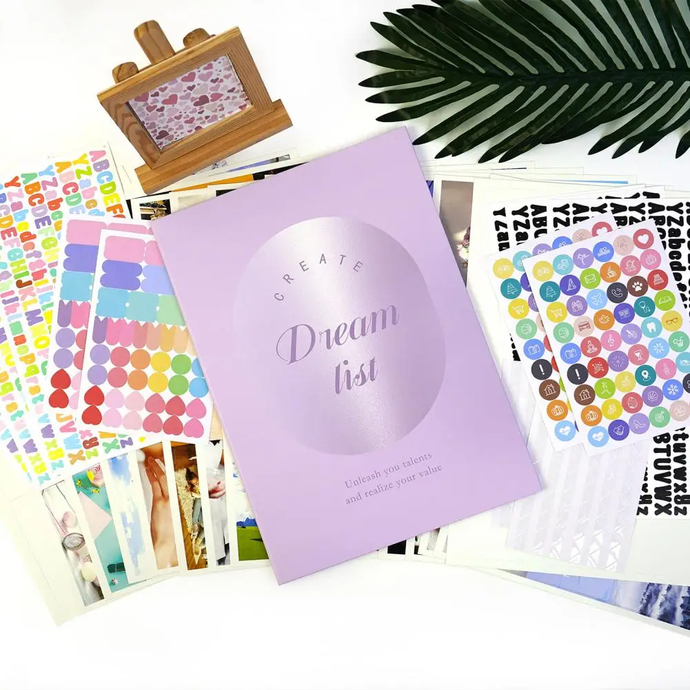 Vision Board Kit Manifestation Journal Kit with Inspirational Supplies for Personalized Stickers Cards for Home