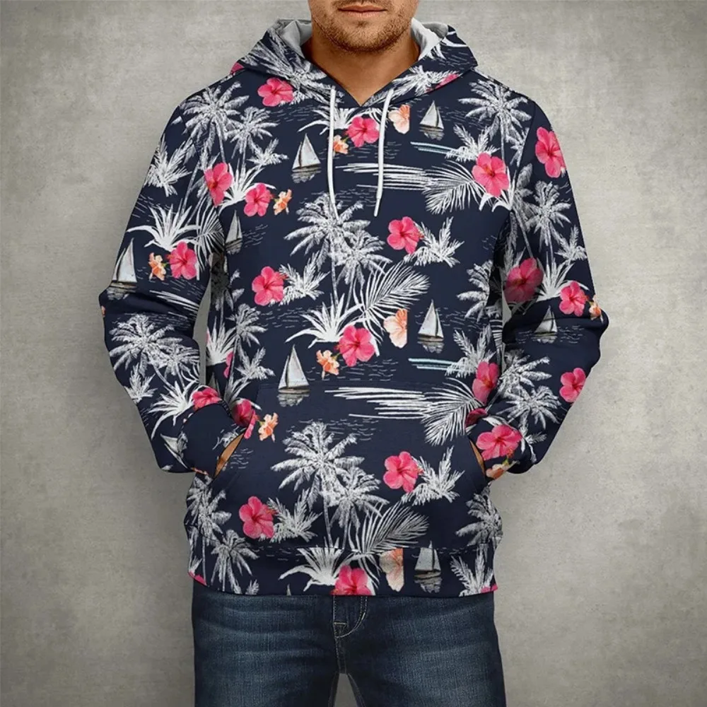 

Tropical Rainforest Vacation Cactus Seaside Coconut Tree Hoodies Men Women 3D Print Sweatshirts Cool Pullover Coat Clothes