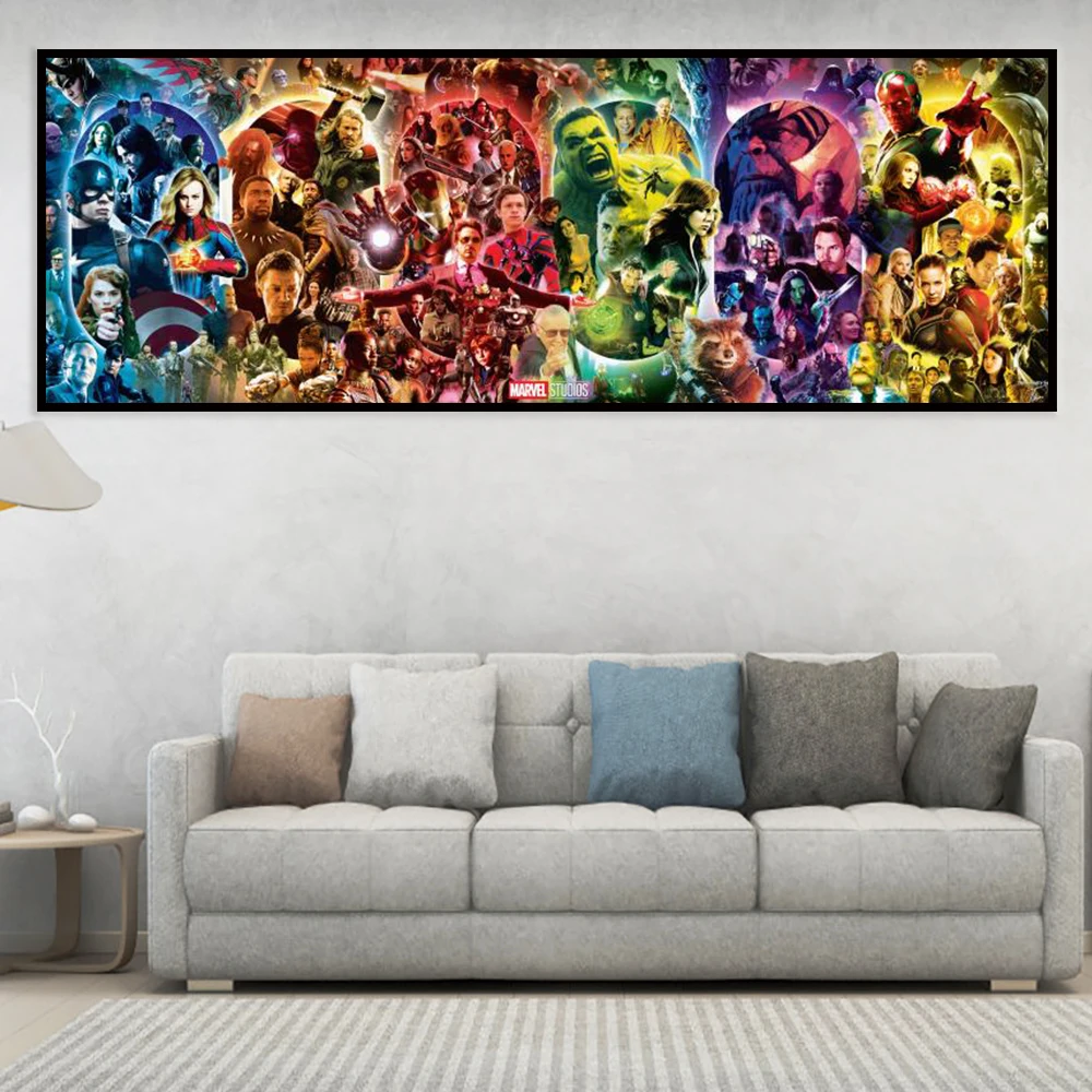 

Постеры на холсте с героями фильмов Marvel: Альянс Мстителей, современный декор для дома, картины для комнаты, печатные настенные росписи для гостиной