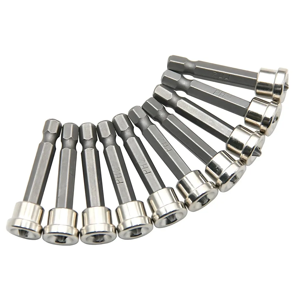 PH2 Trockenbau-Schraubendreher-Bits, kurze Tiefenanschlag, Gipskarton, 6,35 mm, 1–2–5 Stück, Schaftanschlagschrauben, Holzbearbeitung, Gipskarton-Locator