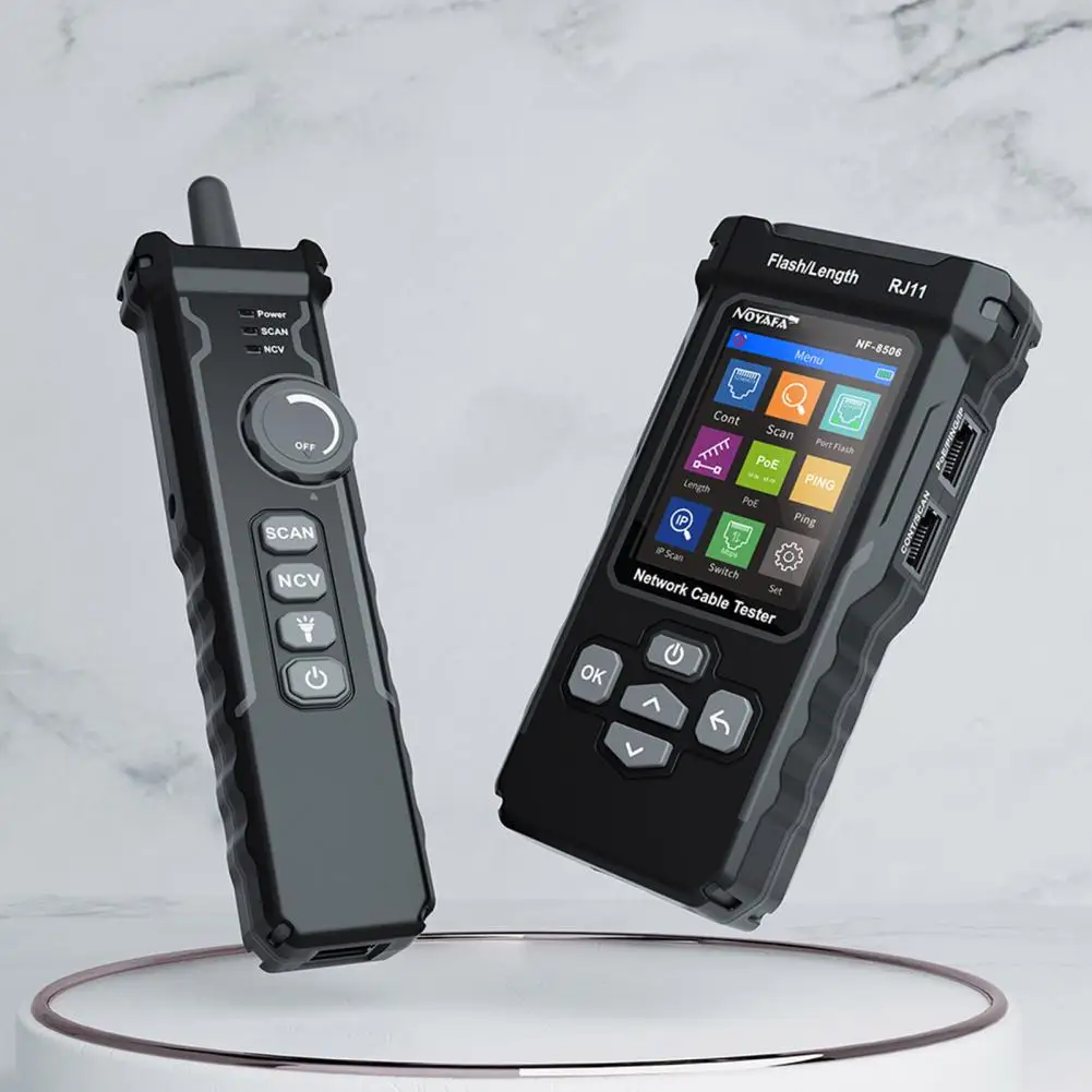 Ethernet Cable Tester Advanced Network Cable Tester with Color Screen Multifunctional Ncv Poe Ping Ip Scan Telephone for Network