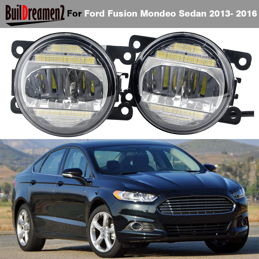 30W H11 Car LED Fog Light DRL Daytime Running Lamp 2 Pieces For Ford Fusion Mondeo Sedan 2013 2014 2015 2016 (America Model)