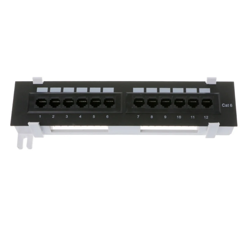 Tool 12 Port CAT6 Patch Panel RJ45 Networking Wall Mount Rack Mount