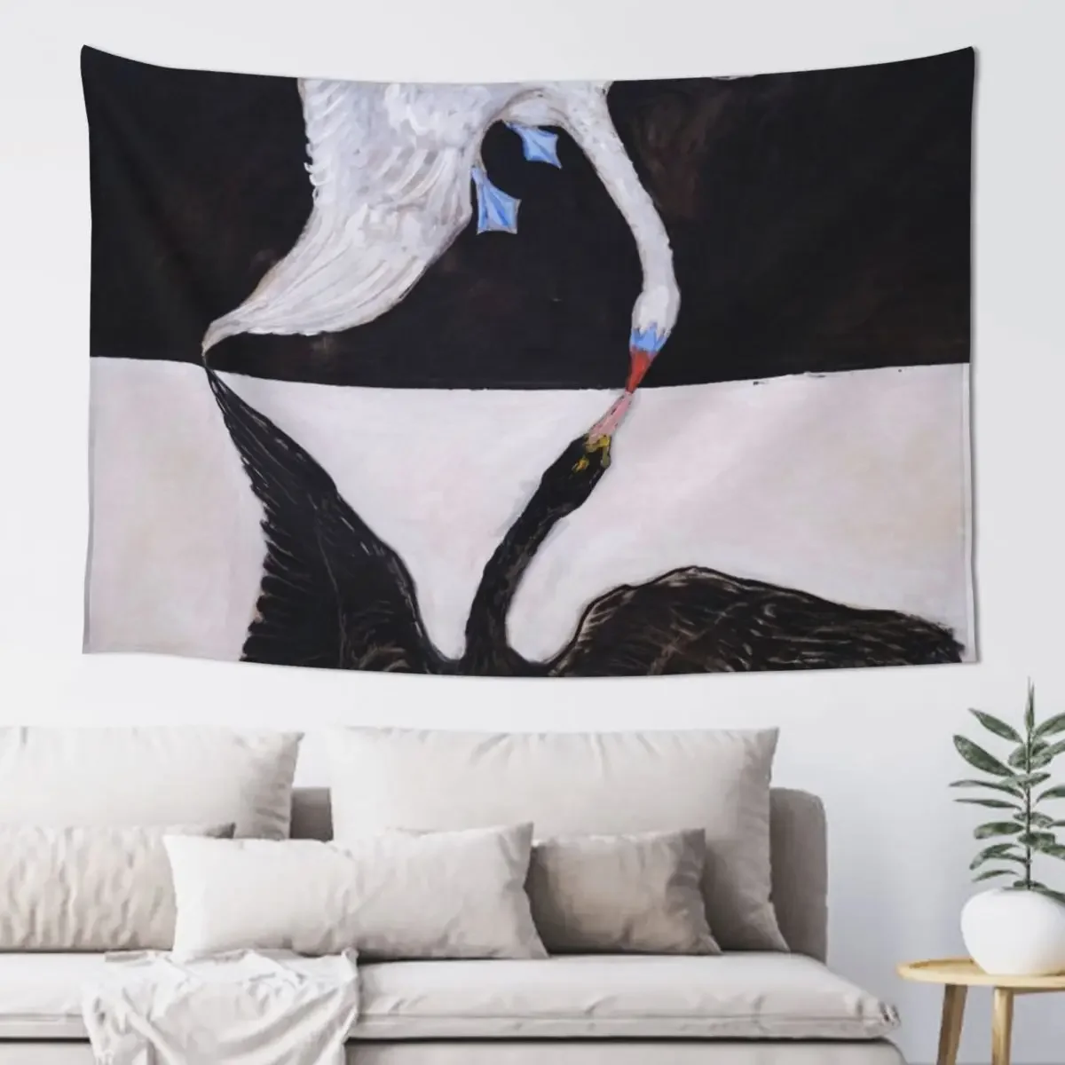 Hilma af Klint The Swan, No. 01, Group IX-SUW Tapestry Wallpaper Home Decoration Accessories Aesthetic Decoration Tapestry