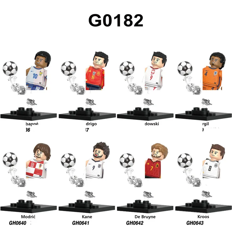 

New sports star brick football player character model children's building block toy Christmas gift TV6501-TV6507