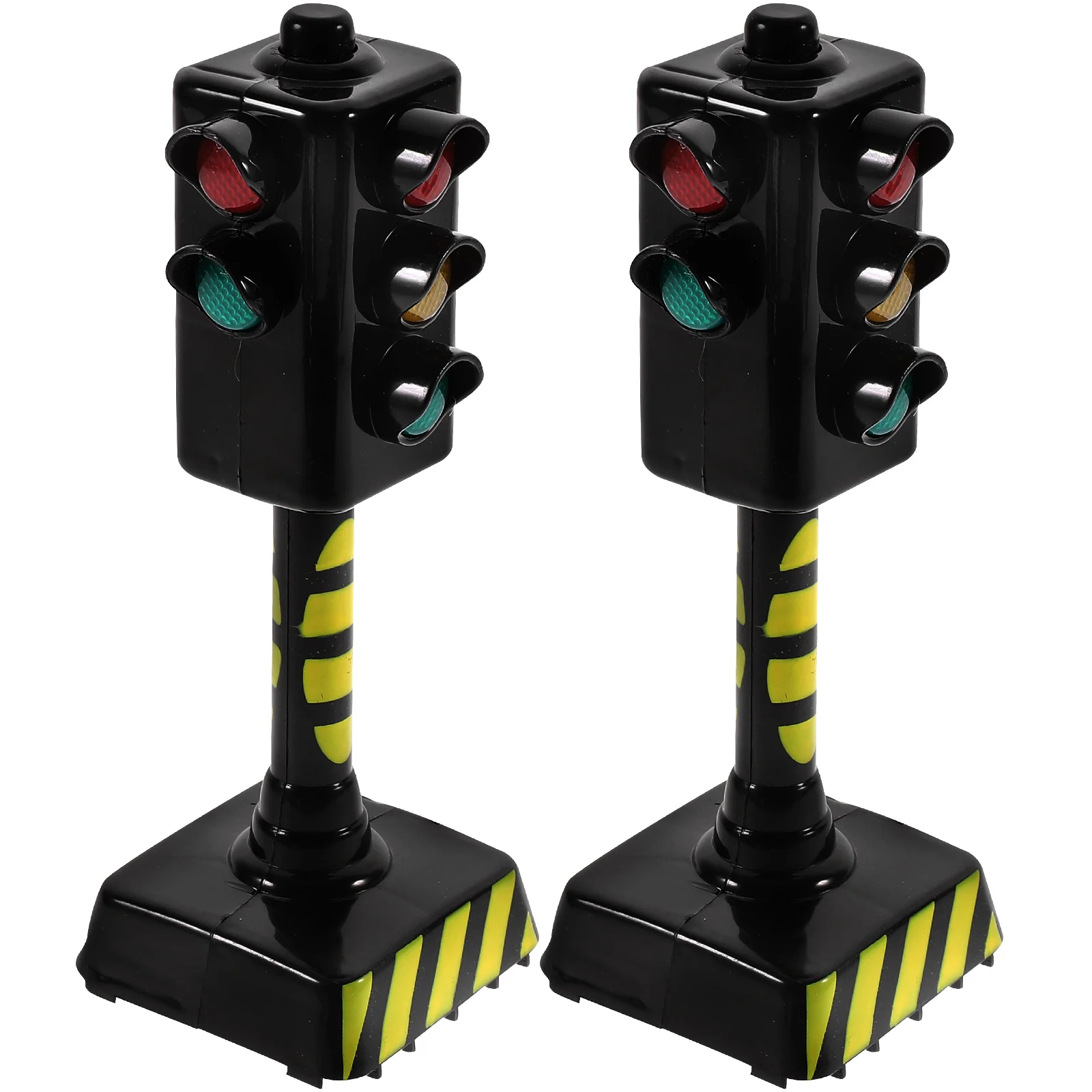 

2 PCS Sound and Light Child Mini Toys Miniature Model Traffic Signs for Teaching