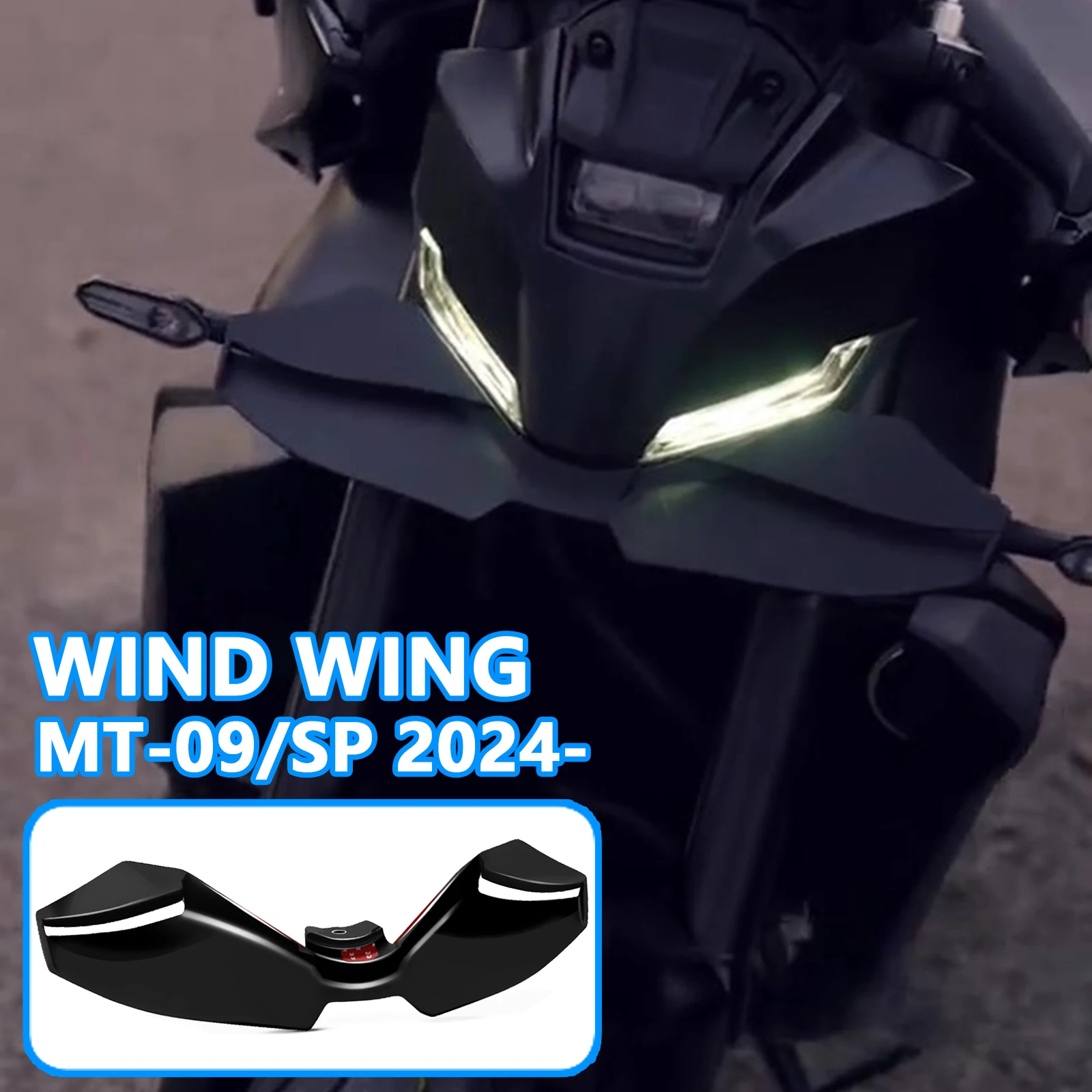 

For Motorcycle Downforce Naked Frontal Spoilers Winglet Aerodynamic Wing Front Spoiler Kit MT 09 MT09 SP 2024-2025