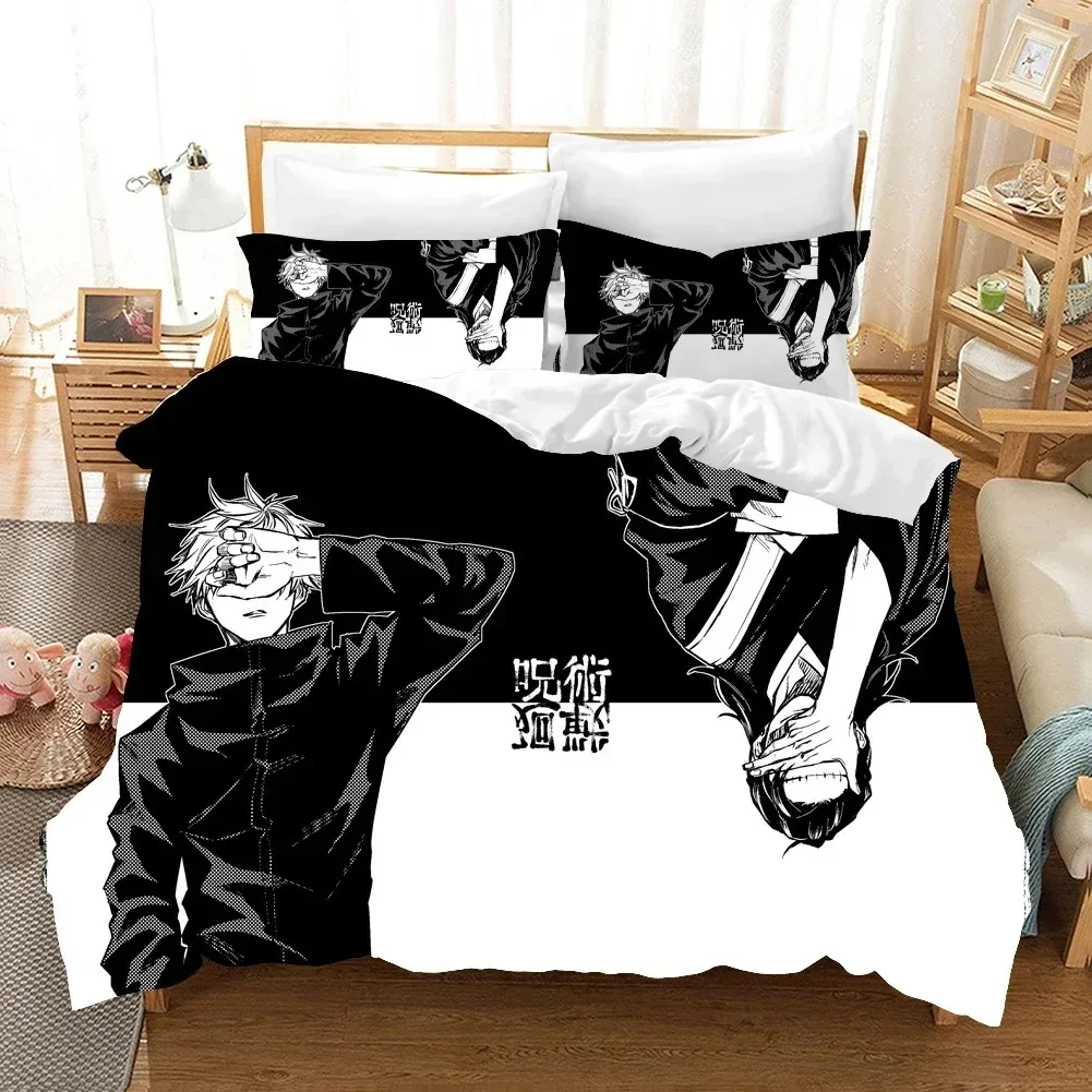 

Jujutsu Kaisen Bedding Set Japan Famous Anime Duvet Cover Sets Comforter Bed Linen Twin Queen King Single Size Dropshipping Gift