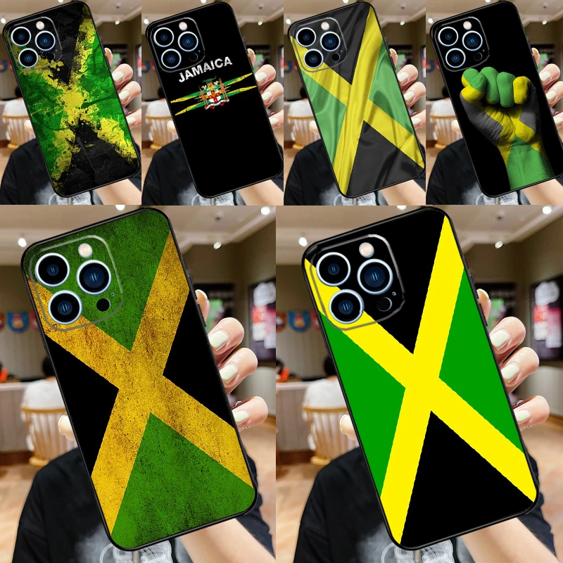 Jamaica Flag Phone Case For iPhone 16 15 Pro Max 14 11 13 12 Mini 7 8 Plus X XR XS Max Cover