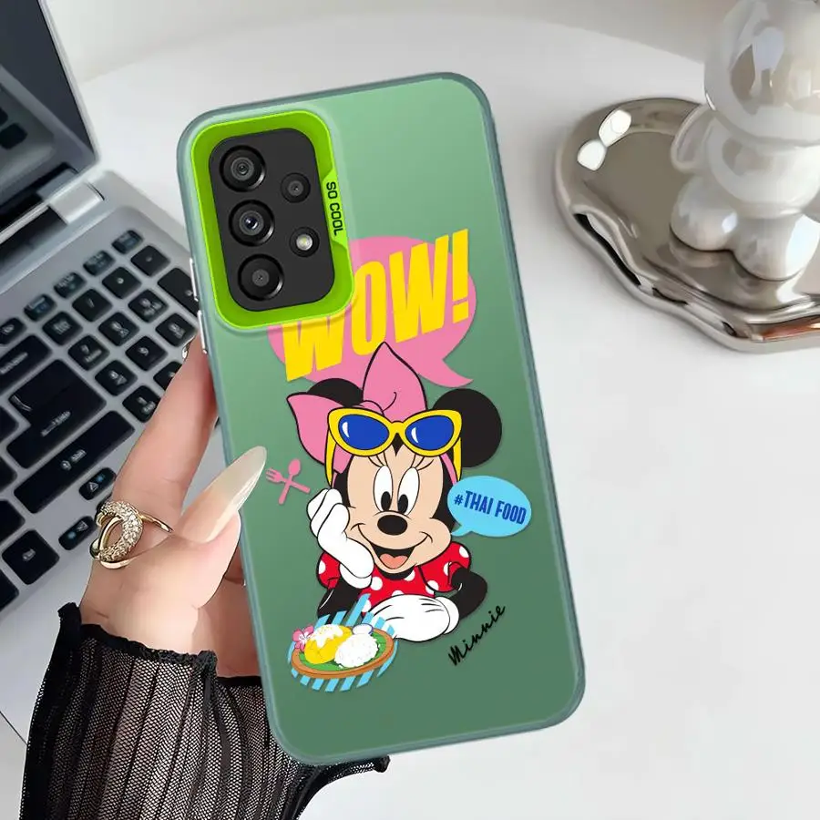 Capa de telefone para samsung galaxy a24 a12 a32 a25 a14 a16 a34 a22 a15 a13 a23 casca macia disney mickey minnie mouse