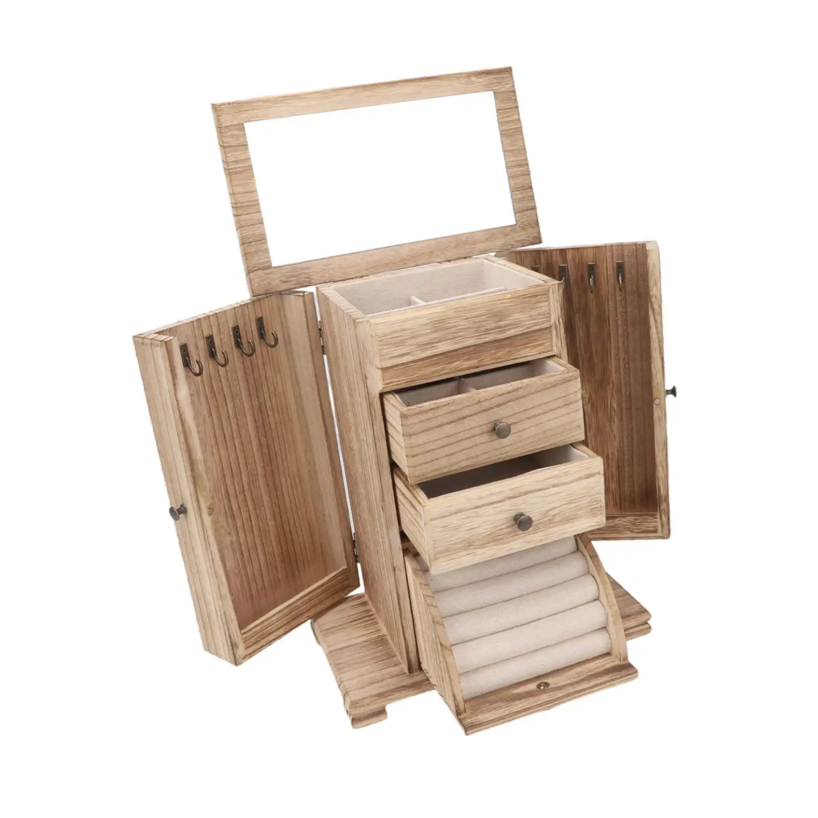 Jewelry Box Jewelry Storage Box Multifunctional with Drawers Jewelry Display Case Jewelry Organizer for Necklaces Earrings