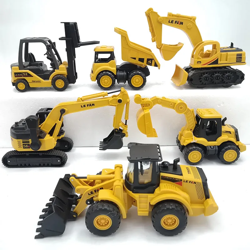 Hot sale 1:50 plastic engineering vehicle model,fire rescue vehicle toys,bulldozer Excavator toys,wholesale