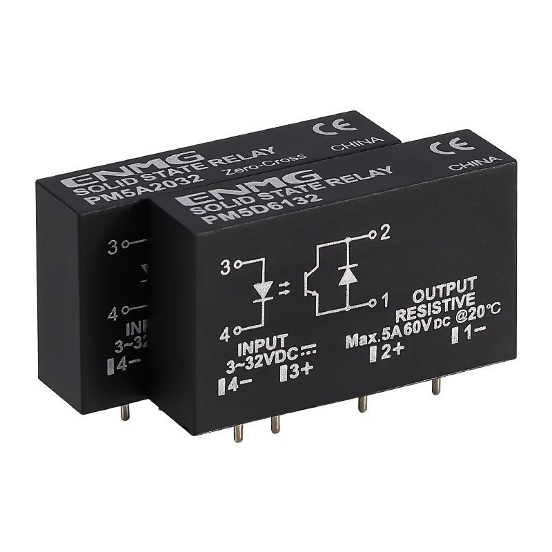 ENMG 24 فولت جهد واسع PCB نوع لحام صغير مرحل الحالة الصلبة PMN5D6132 تيار مستمر التحكم 3V5V PM5D6132 Optocoupler العزلة رقيقة