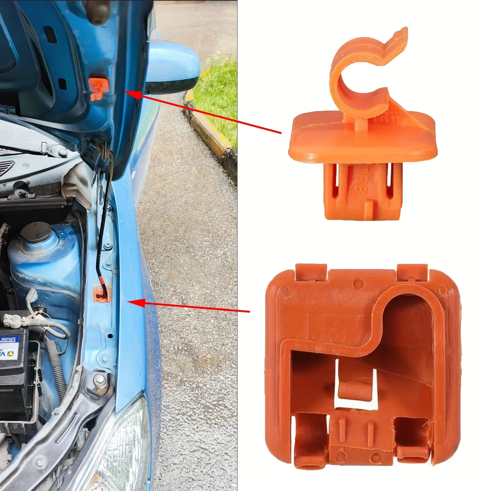 

Car Roomster Plastic Hood Bonnet Rod Stay Bracket Buckle Clip For Skoda Fabia Octavia MK2 2004-2012 2013 1U0823570A Replacement