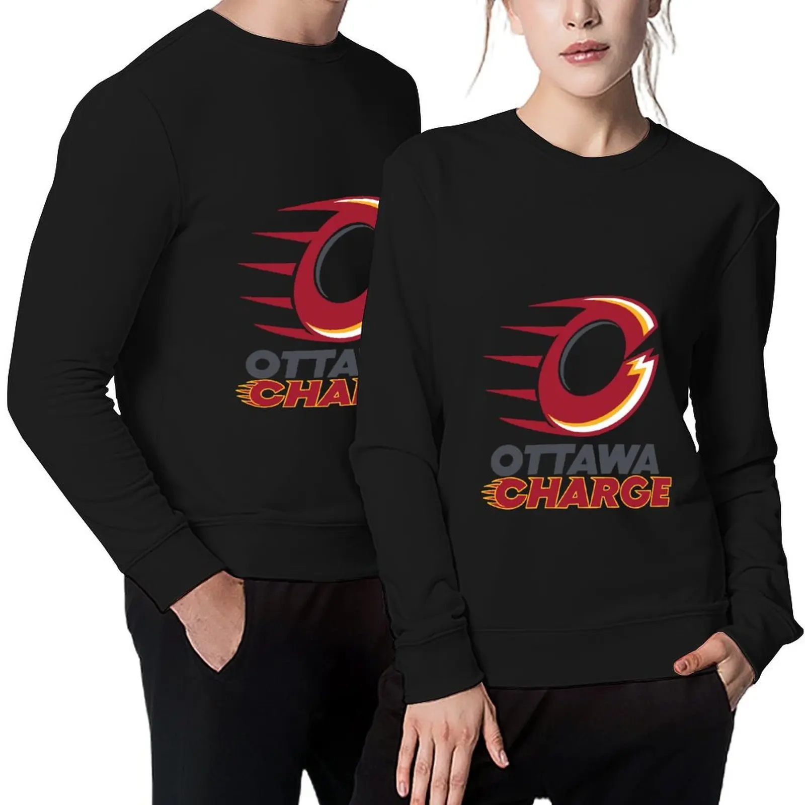 

PWHL Ottawa charge logo Pullover men's autumn clothes anime clothing autumn new products men wear sports sweatshirt man