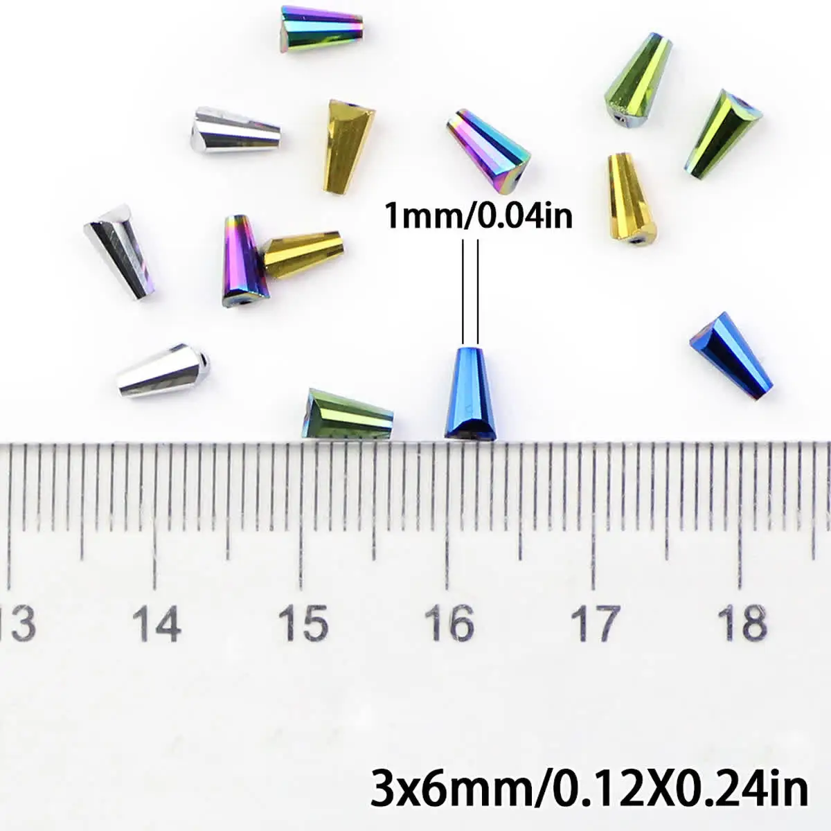 Tower Shape Austrian Crystal 3*6mm 98pcs Round Conical Spire Spacers Loose Beads For Jewelry Making DIY Bracelets Accessories