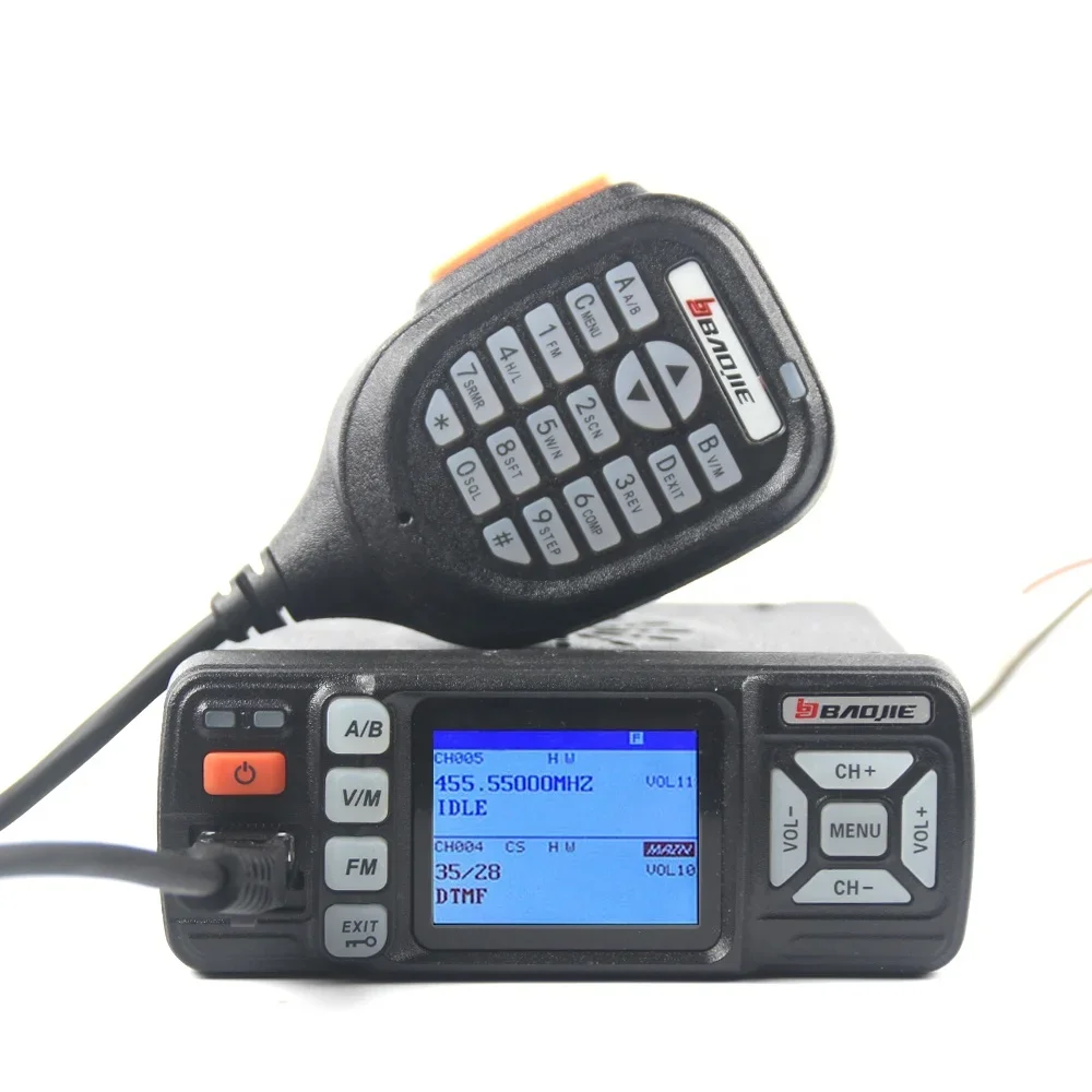 BJ318 Mini Mobile Radio 25W VHF UHF AUTO FM Encryption CTCSS DCS DTMF BEEP LCD Screen Vehicle Truck Transceiver