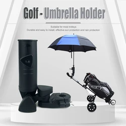 Golf Cart Umbrella Holder, Universal Adjustable Umbrella Amount Mounting Attachment for Golf Push Cart Accessories