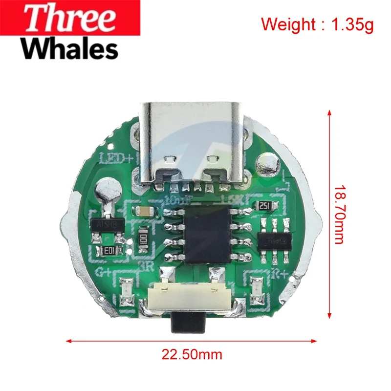 1/5PCS Two-speed Drive Board Flashlight Drive Accessories Circuit Board Switch Charging Integrated Board for 10 Watt Beads
