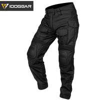 IDOGEAR G3 Combat Pants with Knee Pads Tactical Trousers Gen3 Black Cotton polyster 3201