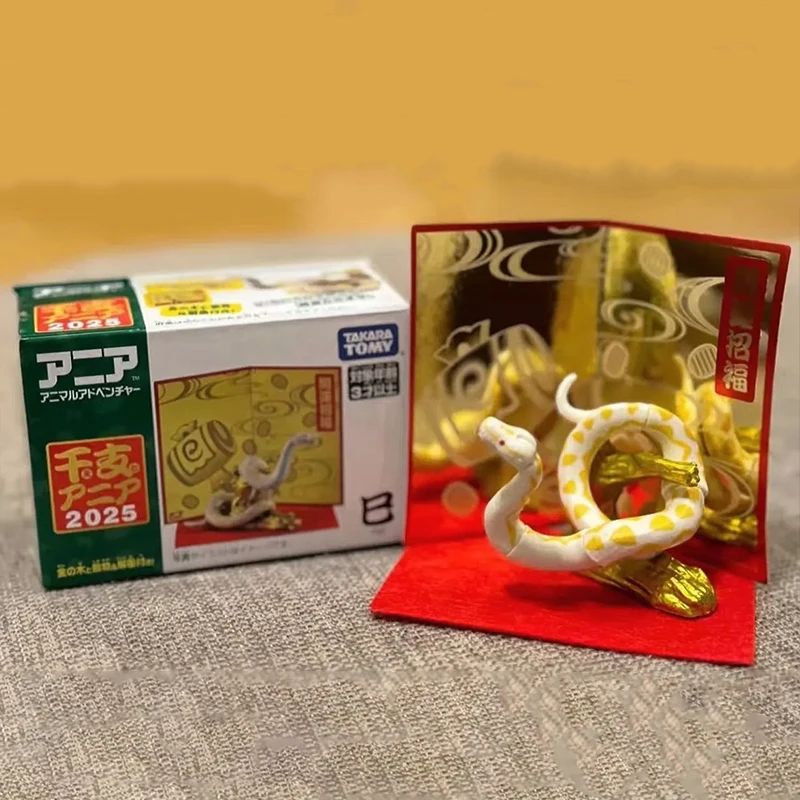 

Takara Tomy Ania, Новогоднее издание, Змеиный год, ограниченная серия, имитация животного, модель талисмана, кукла, орнамент, игрушка, коллекционные предметы