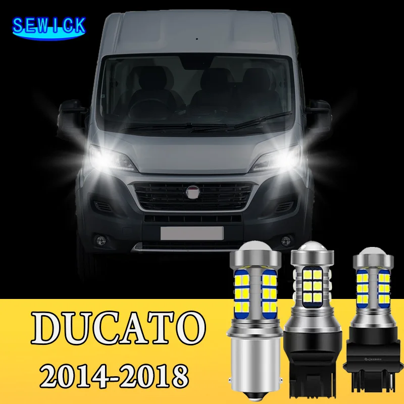 2pcs LED Daytime Running Light Bulb Accessories DRL For Fiat Ducato 2014 2015 2016 2017 2018