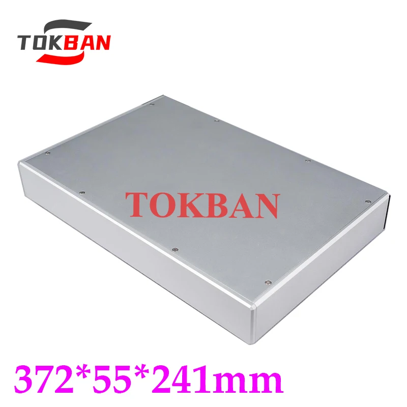 Tokban Audio 3850 372*55*241mm Aluminum HIFI Preamplifier Chassis Enclosure DIy Headphone Amplifier DAC Decoder Case Shell