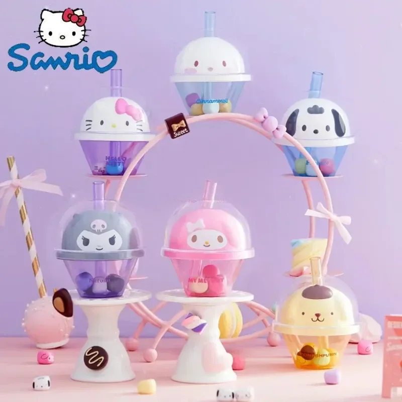 

Sanrio глухая коробка чайная серия с пузырями Hello Kitty Kuromi My Melody Cinnamoroll Purin полачко аниме кавайная модель игрушки подарки