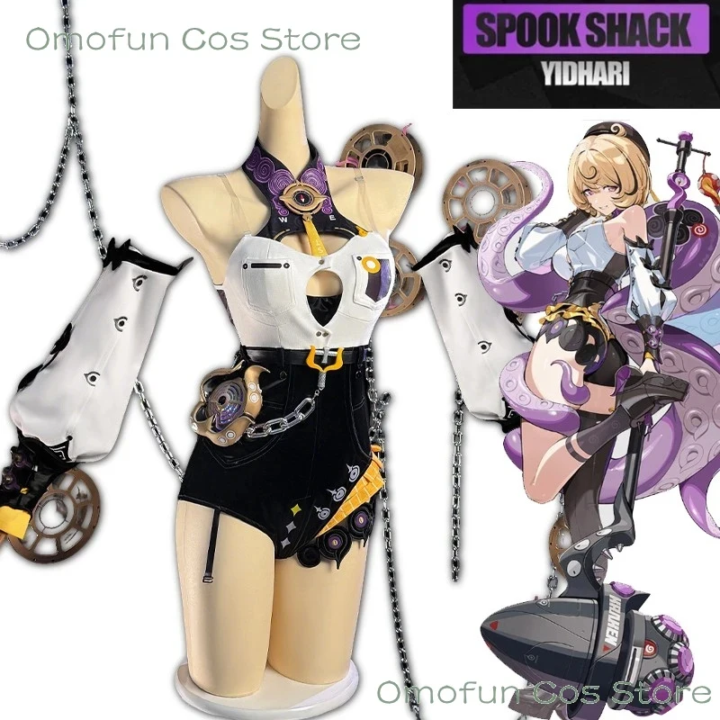

s,3'g\7;ZZZ Yidhari Murphy Cosplay Sexy Jumpsut Onsie Women Girls Thiren OctopusGIRLS Costume Wig Zenless Zone 4;b,7\k/8