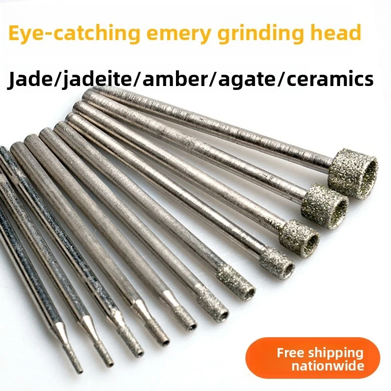 Diamond Cup Burr / Eye Carving Bit / Concave Bead Making Tool / T Shape Burr / Jade Carving Bit for Dental Handpiece