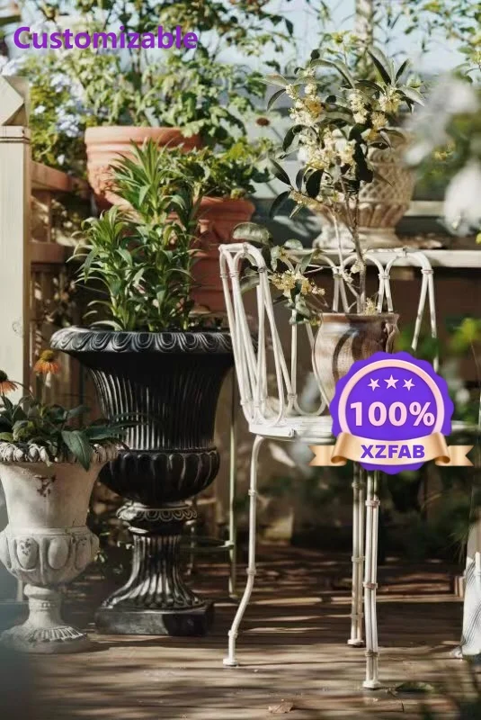 Factory Direct 2026 European retro goblet flower pot balcony courtyard decoration landscaping green plant breathable pot