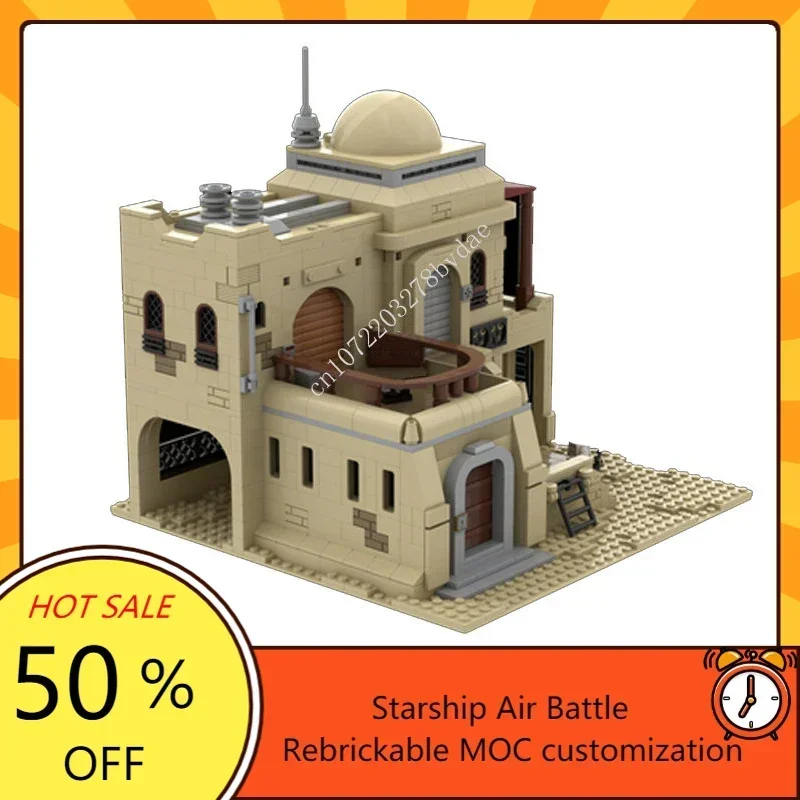 1207PCS MOC Space Battle Tatooine Eisley Villa Desert City Model Building Blocks Technology Bricks Creative Assembly Toys Gifts