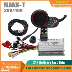 NJAX-T 6pin LED Display Throttle Instrument Display With Controller 36V 48V 450W Controller For Electric Scooter Accessories