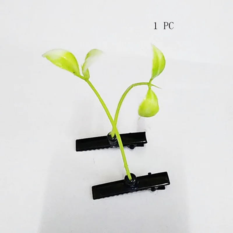 Fashion Little Grass Hair Clip Bean Sprout Plants Hair Card Stage Performance Headdress Children\'s Hair Accessories