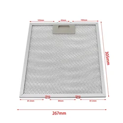1 Pcs Filter Range Hood Vents Silver Silver Cooker Vent Filter Filter Dimensions:305 X 267 X 9mm