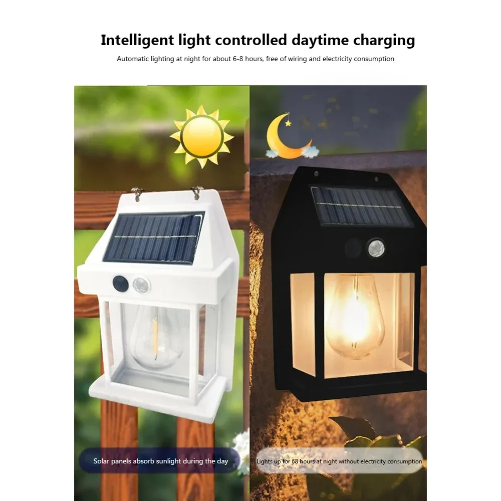 LED في الهواء الطلق الجدار مصباح IP65 مقاوم للماء ضوء الحديقة الشمسية الجسم الاستشعار فيلا الجدار الصغيرة الخفيفة لمسار فيلا في الهواء الطلق