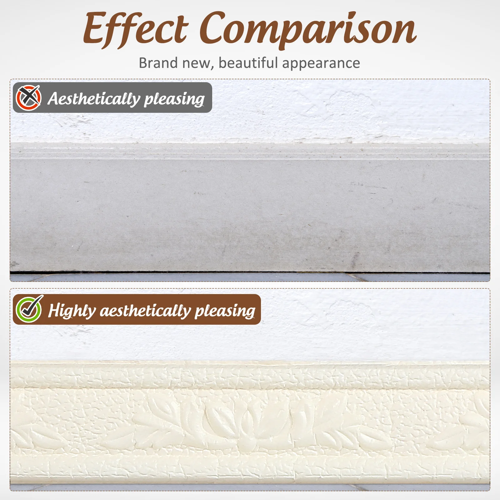 2 لفات خلفية الحدود ذاتية اللصق جدار تقليم التفاف ملصق قشر عصا متفوقا قطاع للمطبخ الحمام جدار ديكور