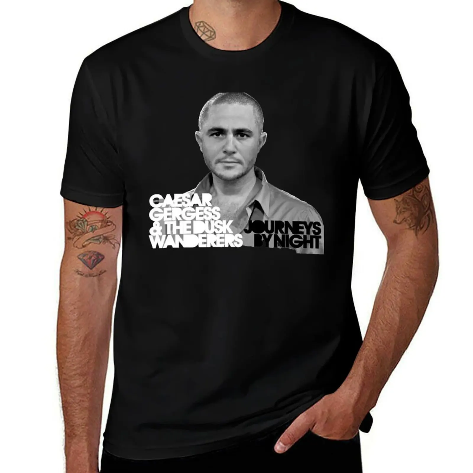 

Caesar Gergess & The Dusk Wanderers Journeys by Night Alt Cover T-Shirt T-shirts oversize sports fans for a boy clothing for men