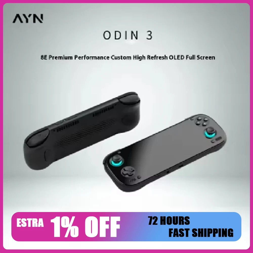 AYN Odin 3 Game Console 6Inch 1080P 120Hz AMOLED Screen Game Console 8000mAh Hall-Effect Joystick/Trigger Handheld Game Consoles